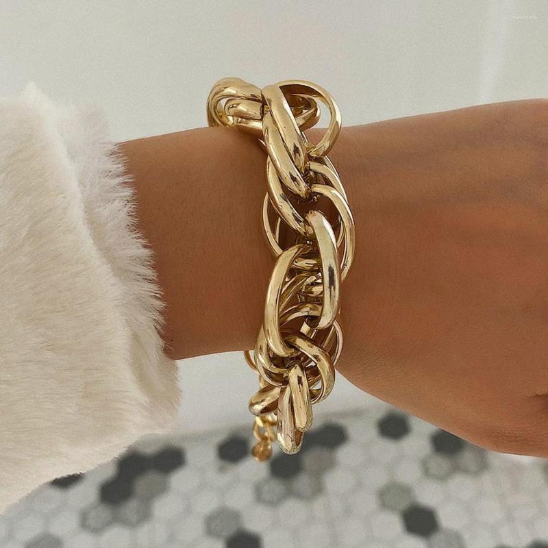 Link Bracelets Punk Hip Hop Gold Color Miami Curb Cuban Thick Twisted Bangles Charm Chunky Heavy Metal Jewelry
Link Bracelets Punk Hip Hop Gold Color Miami Curb Cuban Thick Twisted Bangles Charm Chunky Heavy Metal Jewelry