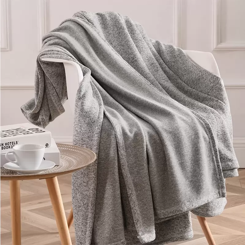 Sublimation Polyster Blanket 50x60inch Blank Grey Jersey Sweater Fleece Blankets DIY Printing Sofa Bed Rug7632330