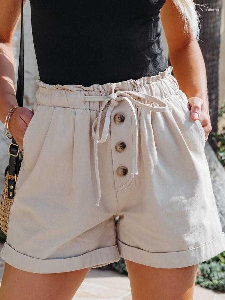 Women' Shorts Women' Women Summer Casual Cotton Wide Leg Pants High Waist Elastic Drawstring Button Female Solid Color, 02
Women' Shorts Women' Women Summer Casual Cotton Wide Leg Pants High Waist Elastic Drawstring Button Female Solid Color, 02