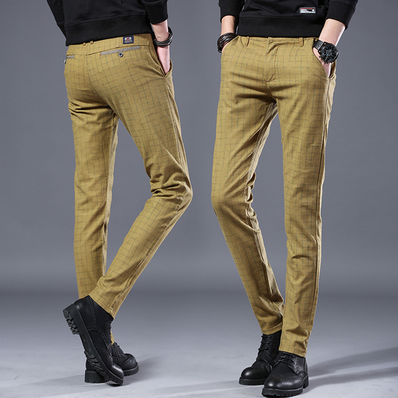 Men's Pants Spring NonIron Dress Men Classic Pants Fashion Business Chino Pant Male Stretch Slim Fit Elastic Long Casual Black Trouser 221010