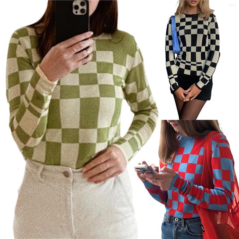 Women' T Shirts Hirigin Fashion Women' Crew Neck Tops Casual Long Sleeve Checkerboard Print Loose Fit Knit Slim Base Blouse, Black
Women' T Shirts Hirigin Fashion Women' Crew Neck Tops Casual Long Sleeve Checkerboard Print Loose Fit Knit Slim Base Blouse, Black