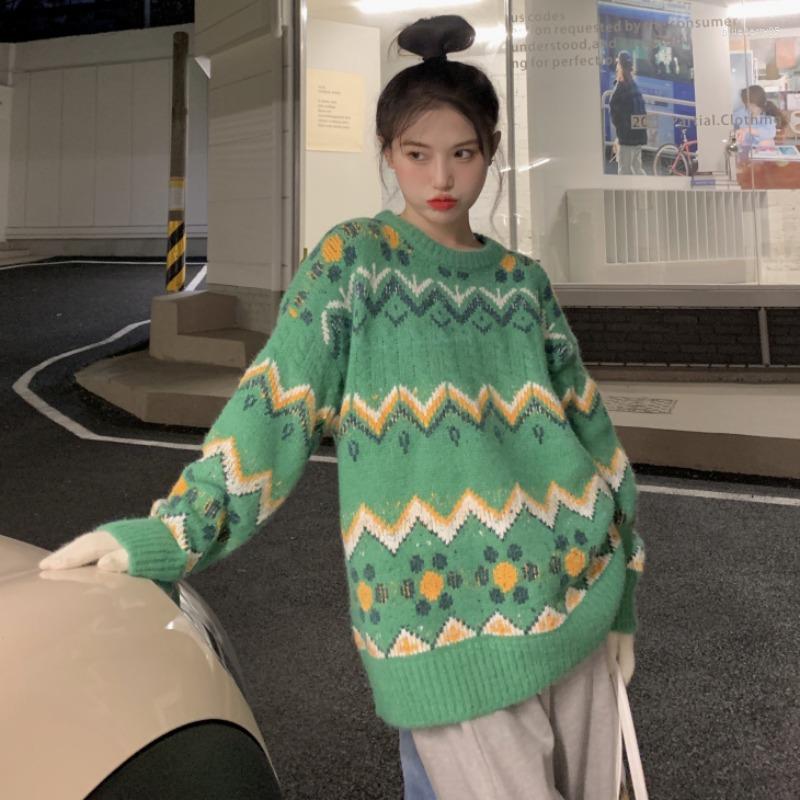 Women's Sweaters Sanmuzi Fast Fashion Women's Clothing - Mahua Christmas Style Retro Loose Thickened Flower Sweater Lazy, See chart
Women's Sweaters Sanmuzi Fast Fashion Women's Clothing - Mahua Christmas Style Retro Loose Thickened Flower Sweater Lazy, See chart
