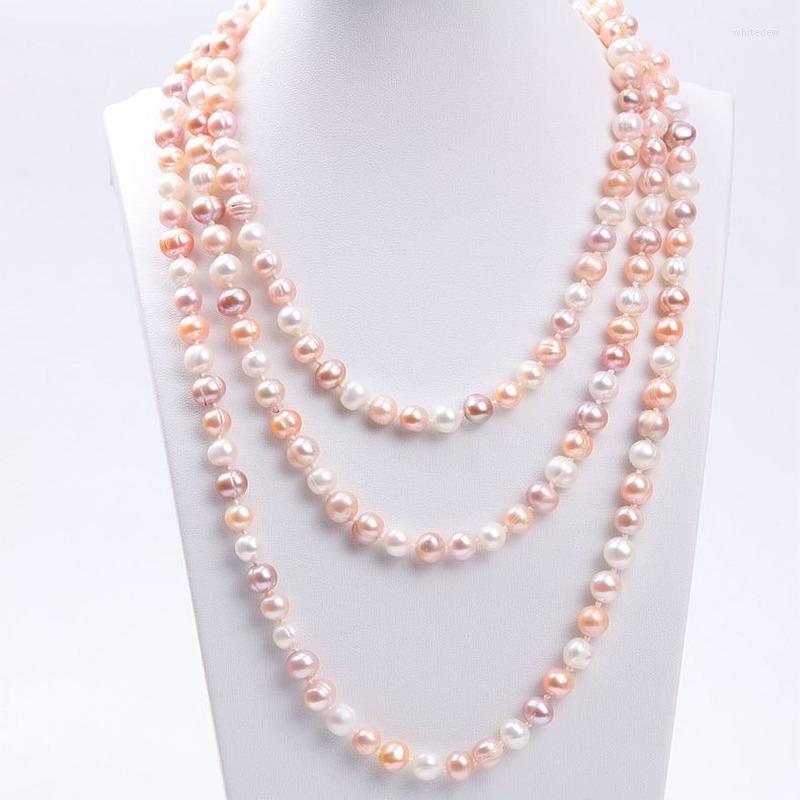 Chains Long Nature 8-9mm South Sea White Pink Pearl Necklace Necklaces For Women Jewelry Luxury
Chains Long Nature 8-9mm South Sea White Pink Pearl Necklace Necklaces For Women Jewelry Luxury