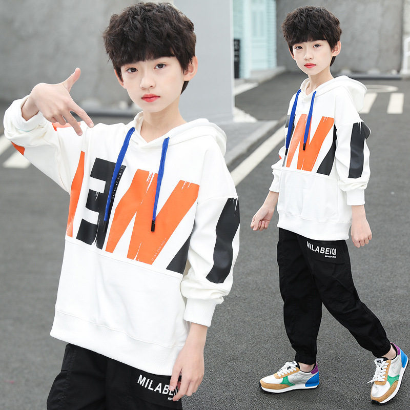 Pullover Spring Big Boys Hoodies Coat Korean Children Letter Print Outwear Sport Clothes White black Hooded Tops 4 8 12 14 15Years 221010
Pullover Spring Big Boys Hoodies Coat Korean Children Letter Print Outwear Sport Clothes White black Hooded Tops 4 8 12 14 15Years 221010