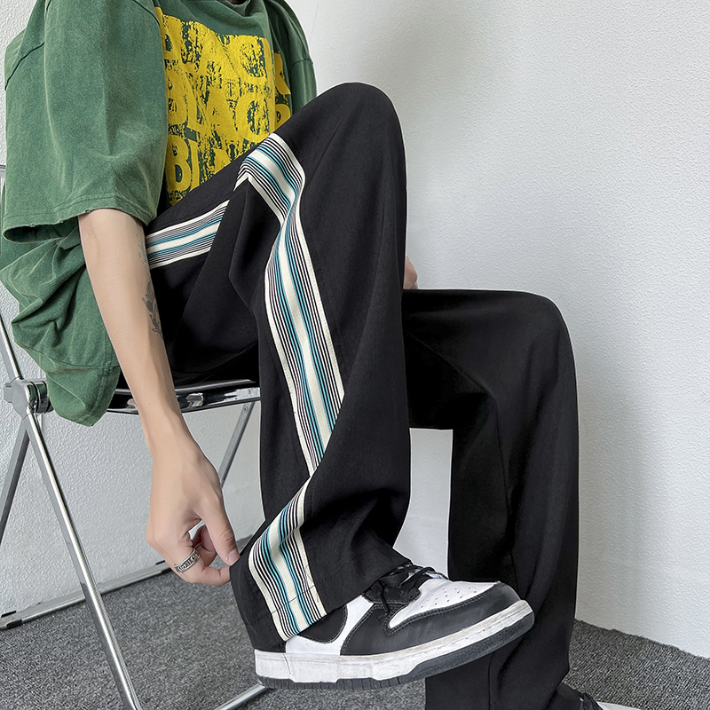 Men's Pants Summer Casual Pants Men Streetwear Striped Straight Trousers Fashion Men's Clothing 221010, Grey
Men's Pants Summer Casual Pants Men Streetwear Striped Straight Trousers Fashion Men's Clothing 221010, Grey