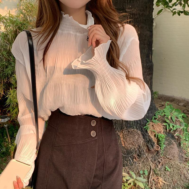 Women's Sweaters Women's Sanmuzi's Self-made Autumn Semi High Collar Top Chiffon Shirt With Lace Backing Small, Black
Women's Sweaters Women's Sanmuzi's Self-made Autumn Semi High Collar Top Chiffon Shirt With Lace Backing Small, Black