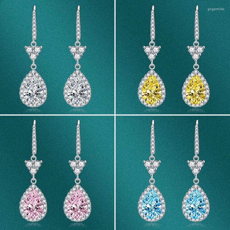Dangle Earrings Fashion Colored Zircon Ear Hooks Ladies Luxury Sparkling Rhinestones Drop Shape Pink Party Jewelry Gifts
Dangle Earrings Fashion Colored Zircon Ear Hooks Ladies Luxury Sparkling Rhinestones Drop Shape Pink Party Jewelry Gifts