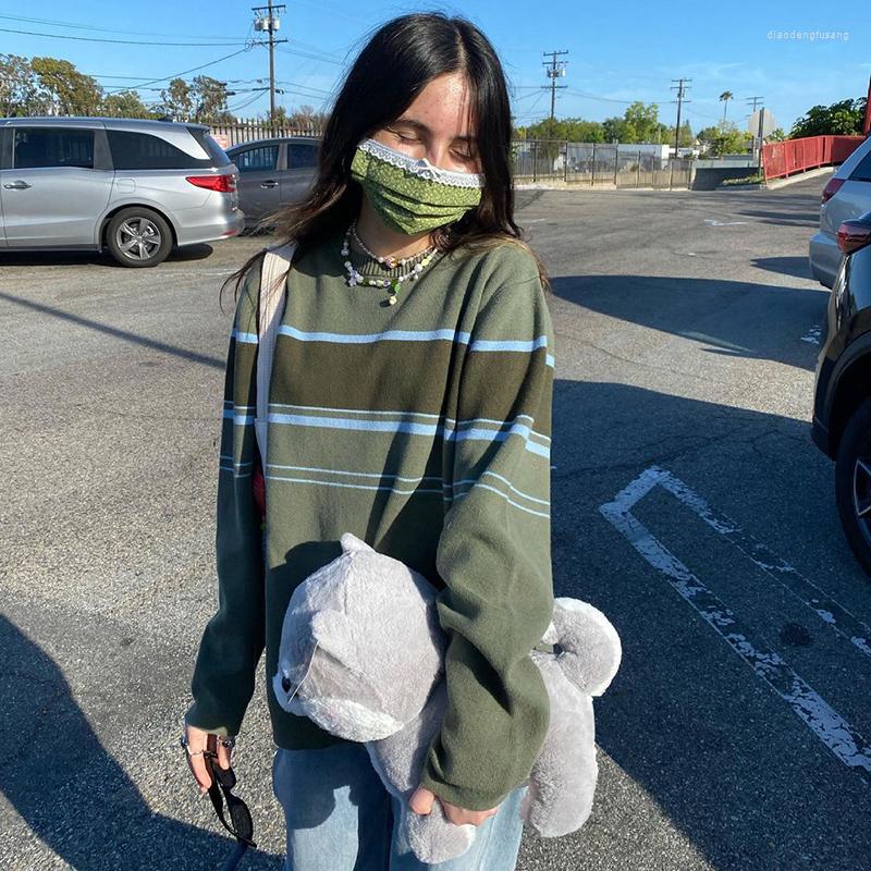 Women' Hoodies Women Knitted Sweater Loose Vintage Casual Jumpers Striped Print Contrast Aesthetic Elastic Pullovers Knitwear Fairy Grunge, Green
Women' Hoodies Women Knitted Sweater Loose Vintage Casual Jumpers Striped Print Contrast Aesthetic Elastic Pullovers Knitwear Fairy Grunge, Green