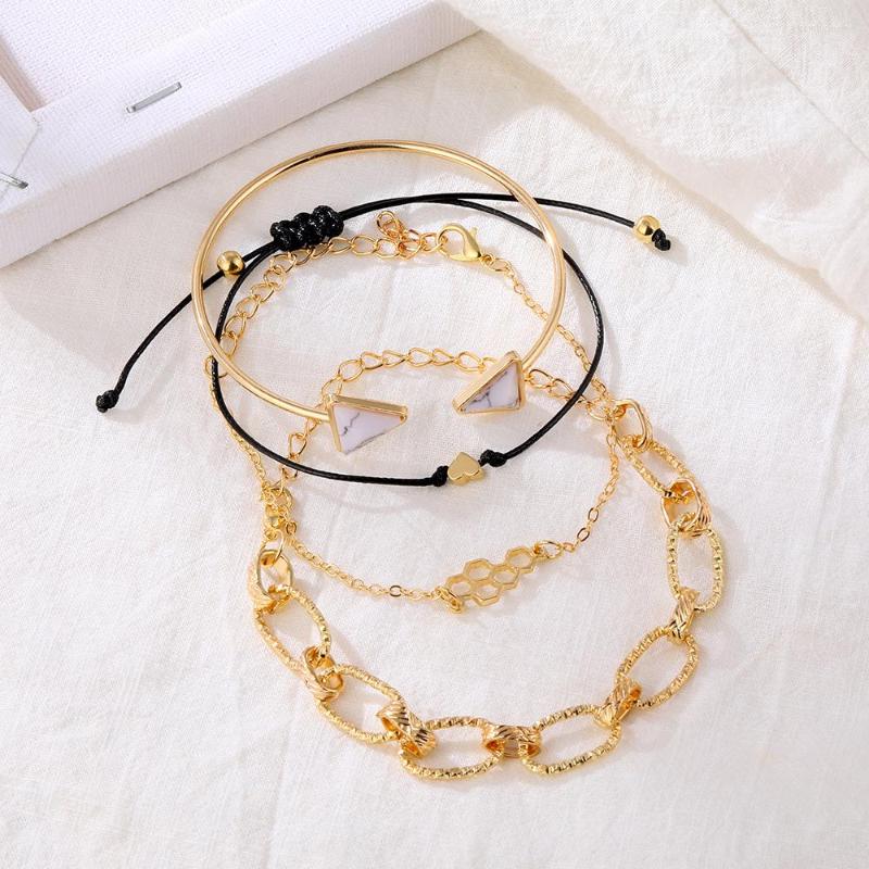 Strand Vintage Korean Jewelry Industry's Marble Chain Bracelet Set 4-piece Creative Retro Love For Women
Strand Vintage Korean Jewelry Industry's Marble Chain Bracelet Set 4-piece Creative Retro Love For Women