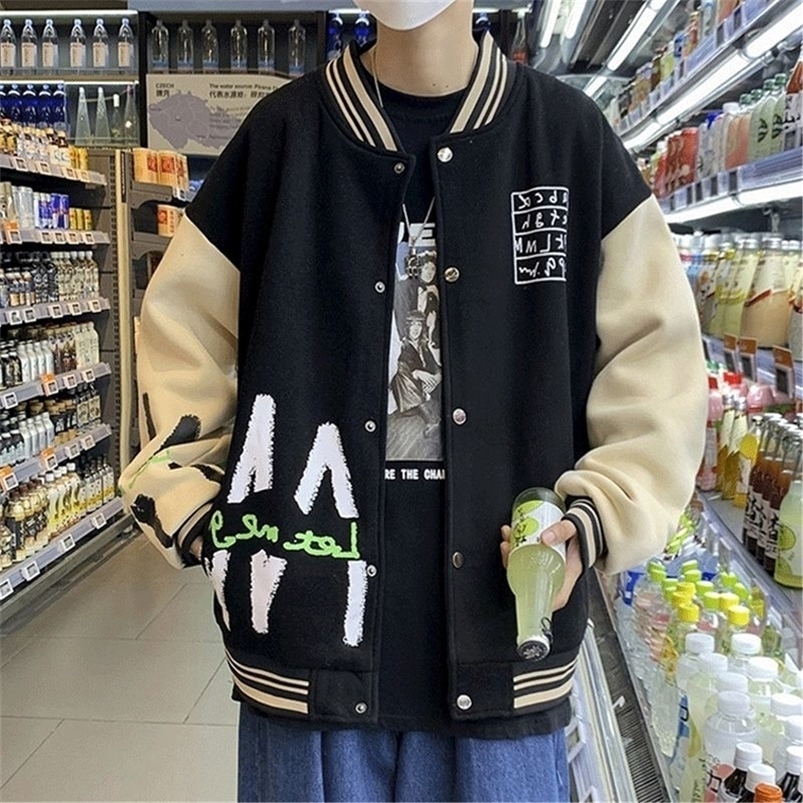 Men's Jackets Harajuku Hoodie Autumn Men Coat Korean Loose Ins Baseball Jacket Fashion Vintage Outwear Gothic Hip Hop Bomber Jacket Tops Boys 221010
Men's Jackets Harajuku Hoodie Autumn Men Coat Korean Loose Ins Baseball Jacket Fashion Vintage Outwear Gothic Hip Hop Bomber Jacket Tops Boys 221010