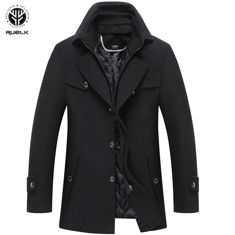 Men's Wool Blends Autumn Woolen Jacket Coat Winter Man Fashion Long Overcoat Wool Coat Men Solid Color Double Collar Thickened Lapel Woolen Coat 221010, Black 
Men's Wool Blends Autumn Woolen Jacket Coat Winter Man Fashion Long Overcoat Wool Coat Men Solid Color Double Collar Thickened Lapel Woolen Coat 221010, Black