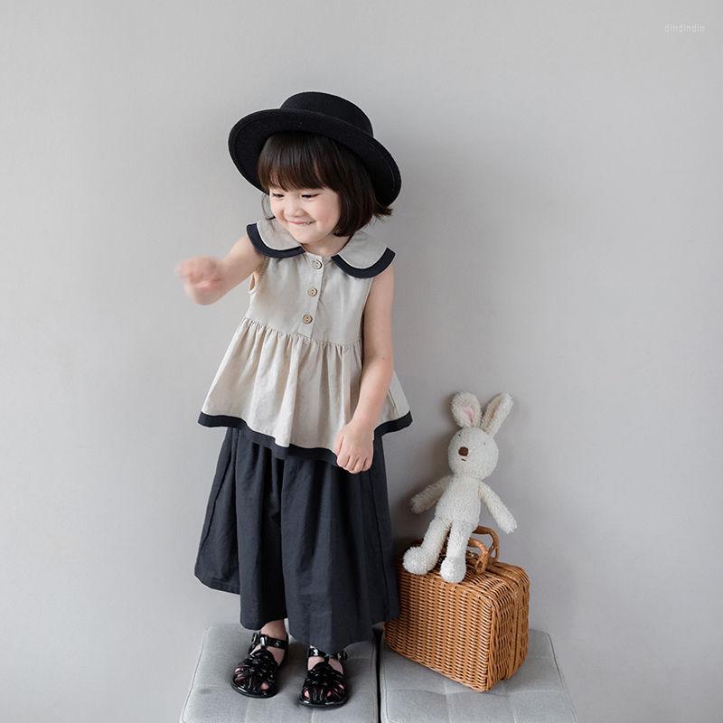 Clothing Sets Summer Girls College Style Baby 2 Pcs Kids Pants Turn-down Collar Shirt Children Clothes Fashion Cotton Sleeveless Blouse Set, Black
Clothing Sets Summer Girls College Style Baby 2 Pcs Kids Pants Turn-down Collar Shirt Children Clothes Fashion Cotton Sleeveless Blouse Set, Black