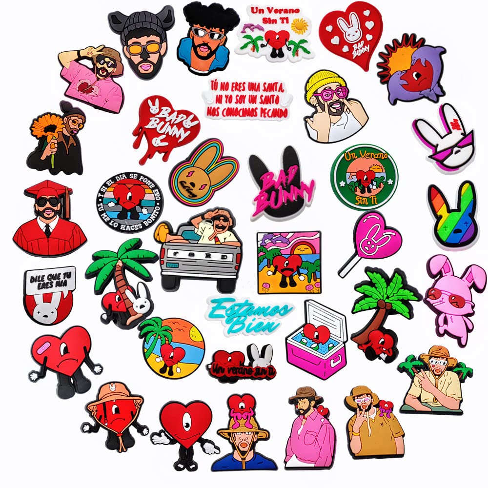 Shoe Parts Accessories Bad Bunny Charms Fit For Sandals Clog Wristband Bracelet Decoration Charm Pins Kids Boys Girl Croccharmsletter Otytp
Shoe Parts Accessories Bad Bunny Charms Fit For Sandals Clog Wristband Bracelet Decoration Charm Pins Kids Boys Girl Croccharmsletter Otytp