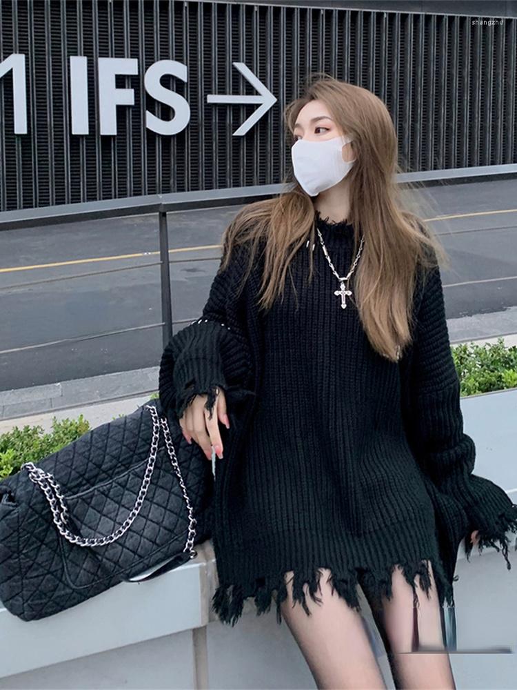 Women's Sweaters Y2k Grunge Sweater Fashion Streetwear Tassel All Match Mid-length Pullover Women Solid 2022 Autumn Harajuku Loose Jumper, Black
Women's Sweaters Y2k Grunge Sweater Fashion Streetwear Tassel All Match Mid-length Pullover Women Solid 2022 Autumn Harajuku Loose Jumper, Black