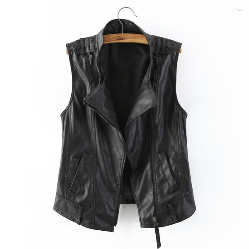 Women' Vests Big Size 3XL Female Black Leather Vest Spring Zipper Cool Motorcycle LeatherJacket Women' All Match PU Waistcoat F558
Women' Vests Big Size 3XL Female Black Leather Vest Spring Zipper Cool Motorcycle LeatherJacket Women' All Match PU Waistcoat F558