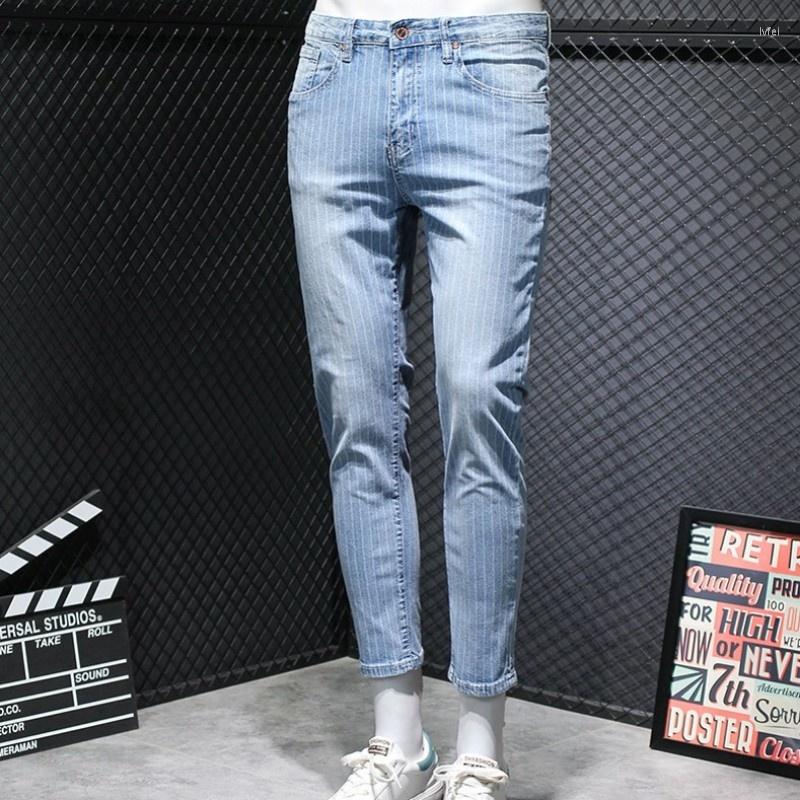 Men's Jeans Mens Fashion Slim Fit Vintage Striped Denim Pants Streetwear Clothes Men Ankle Length Pencil Casual Trousers, Blue
Men's Jeans Mens Fashion Slim Fit Vintage Striped Denim Pants Streetwear Clothes Men Ankle Length Pencil Casual Trousers, Blue