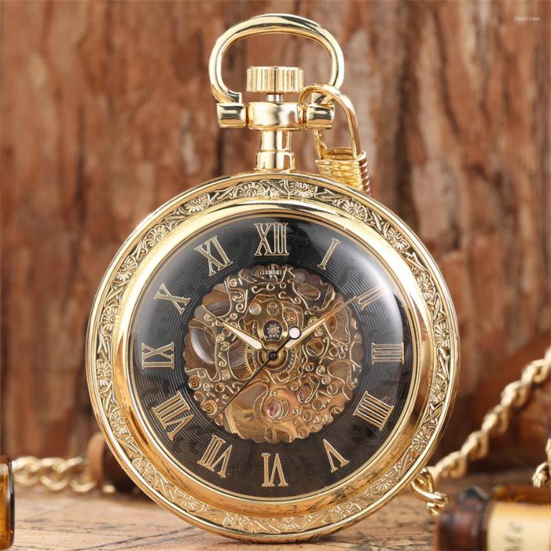 Pocket Watches Gold/Silver/Black Open Face Transparent Mechanical Hand Winding Roman Numerals Display Pendant Automatic Clock
Pocket Watches Gold/Silver/Black Open Face Transparent Mechanical Hand Winding Roman Numerals Display Pendant Automatic Clock