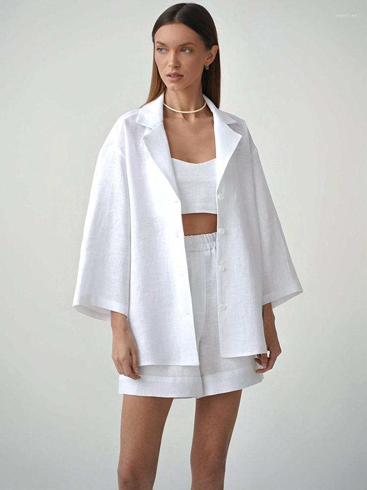 Women' Tracksuits Ladies OL Office Outfits Spring Summer Cotton Linen Loose White Shirts & Baggy High Waist Wide Leg Shorts Two Piece, Blue
Women' Tracksuits Ladies OL Office Outfits Spring Summer Cotton Linen Loose White Shirts & Baggy High Waist Wide Leg Shorts Two Piece, Blue