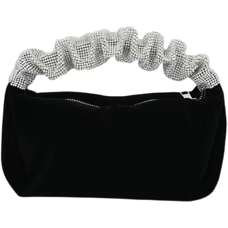 Designer woman bag socialite rhinestone fashion shoulder handbag versatile personality velvet with diamond temperament evening handbag, Customize
Designer woman bag socialite rhinestone fashion shoulder handbag versatile personality velvet with diamond temperament evening handbag, Customize