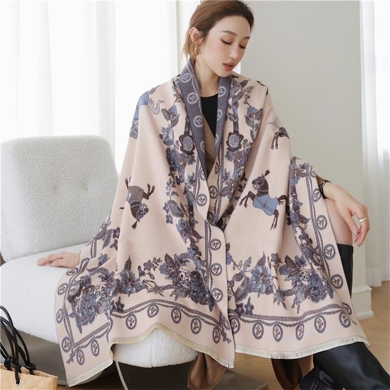 Scarves Floral Print Cashmere Shawl Wrap Scarf Women Luxury Winter Warm Neckerchief Thick Pashmina Blanket Design Tassel Poncho Bufanda 221010
Scarves Floral Print Cashmere Shawl Wrap Scarf Women Luxury Winter Warm Neckerchief Thick Pashmina Blanket Design Tassel Poncho Bufanda 221010