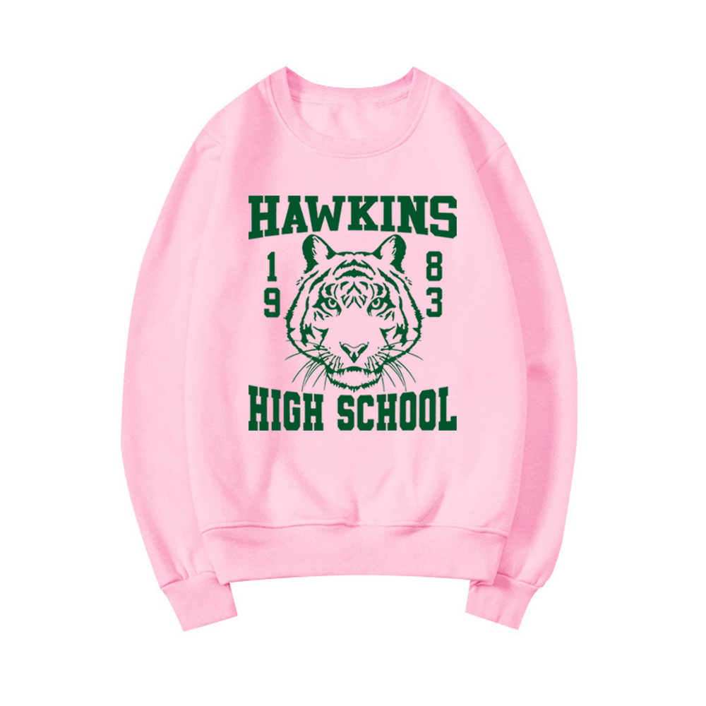 Womens Hoodies Sweatshirts Vintage Hawkins High School Sweatshirt Stranger Things Inspired Sweatshirts Men Women Streetwear Hoodie Hawkins Class of 19