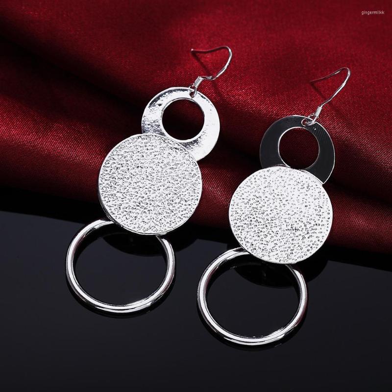 Dangle Earrings Party Wedding Jewelry 925 Color Silver Earring For Women Fashion Retro Frosted Circle Christmas Gifts
Dangle Earrings Party Wedding Jewelry 925 Color Silver Earring For Women Fashion Retro Frosted Circle Christmas Gifts