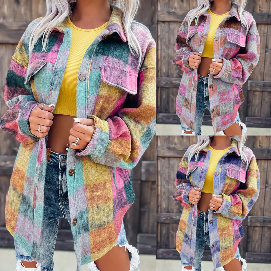 Autumn Casual Fashion Lapel Long Sleeve Women Jackets New Pattern Street Coat Outerwear Winter Wool Print Patchwork Retro Coats, Green
Autumn Casual Fashion Lapel Long Sleeve Women Jackets New Pattern Street Coat Outerwear Winter Wool Print Patchwork Retro Coats, Green