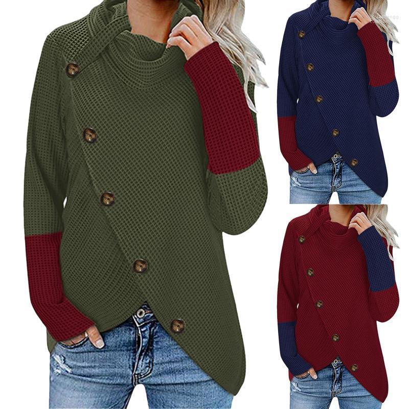 Women' Sweaters Women' Winter Buttons Sweater Patckwork Women Cowl Neck Long Sleeve Blouse Pullover Warm Knitted Pull Femme Hiver, Green
Women' Sweaters Women' Winter Buttons Sweater Patckwork Women Cowl Neck Long Sleeve Blouse Pullover Warm Knitted Pull Femme Hiver, Green