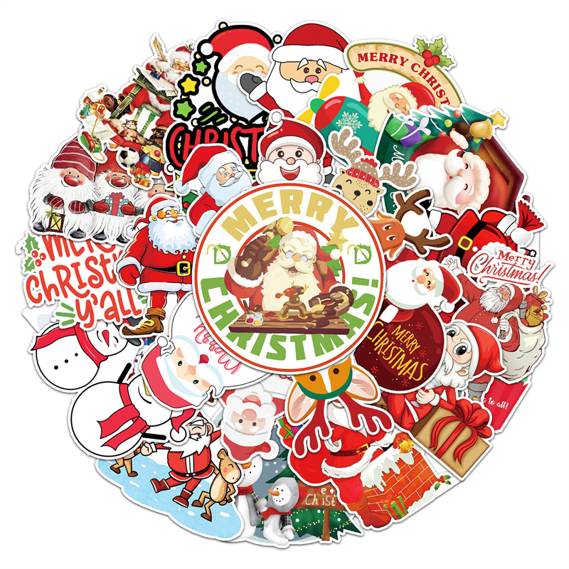 50 Pcs Christmas Stickers Vinyl Waterproof Santa Claus Sticker for Laptop Water Bottles Envelopes Gifts Tags Crafts, Multi colors
50 Pcs Christmas Stickers Vinyl Waterproof Santa Claus Sticker for Laptop Water Bottles Envelopes Gifts Tags Crafts, Multi colors