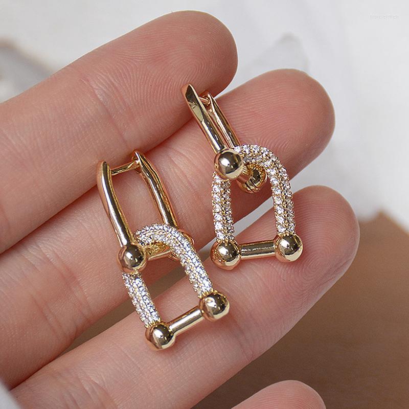 Dangle Earrings & Chandelier Design Trendy Lock Buckle For Women Exquisite Pave Inlaid Zirconia Drop Earring Bijoux Pendant Wedding JewelryD 
Dangle Earrings & Chandelier Design Trendy Lock Buckle For Women Exquisite Pave Inlaid Zirconia Drop Earring Bijoux Pendant Wedding JewelryD