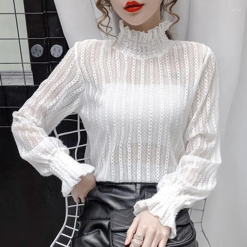 Women's T Shirts TSXT High-collar Lace Women Autumn 2022 Temperamental Mesh Trend Solid Color Multi-color Long Sleeve T-shirt, White sheet
Women's T Shirts TSXT High-collar Lace Women Autumn 2022 Temperamental Mesh Trend Solid Color Multi-color Long Sleeve T-shirt, White sheet