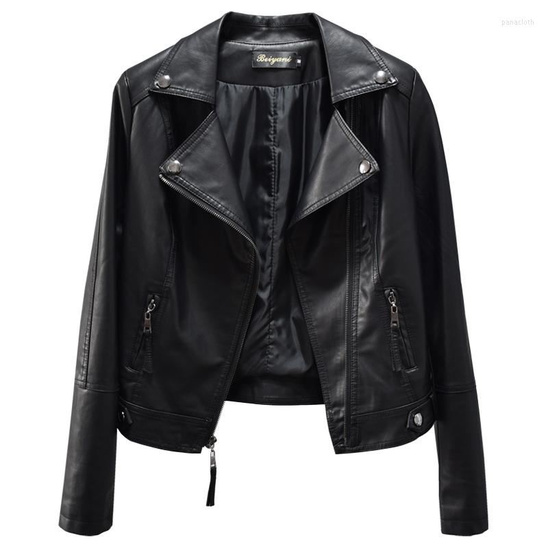 Women's Leather Spring Fashionable Female Clothing Large Size Women's Jacket Long Sleeve Coat Lapel Tops PU 2029, Black
Women's Leather Spring Fashionable Female Clothing Large Size Women's Jacket Long Sleeve Coat Lapel Tops PU 2029, Black