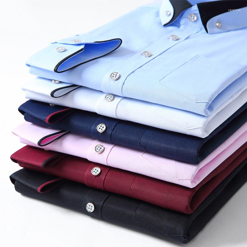 Men's Casual Shirts Men's Solid Plaid Office Shirt Front Patch Chest Pocket Regular-fit Button-down Collar Long Sleeve Edging Asian Size, Black
Men's Casual Shirts Men's Solid Plaid Office Shirt Front Patch Chest Pocket Regular-fit Button-down Collar Long Sleeve Edging Asian Size, Black