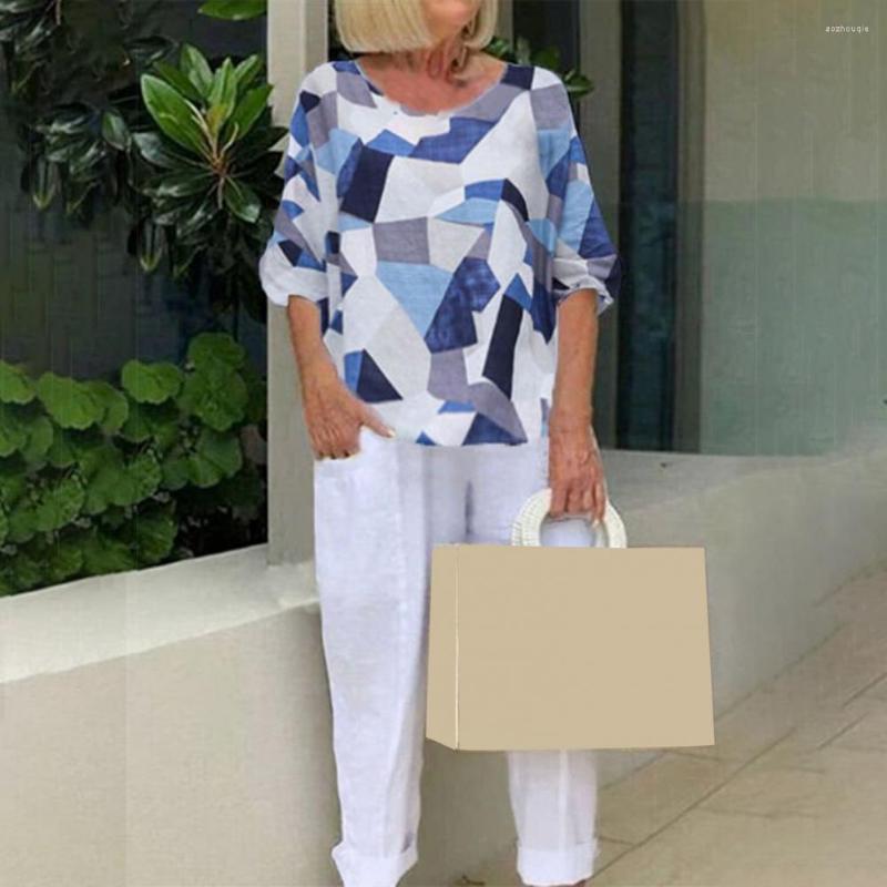 Women's Two Piece Pants 2 Pcs/Set Chic Round Neck Summer Top Set Blouse Trousers Quick Dry Breathable, Blue
Women's Two Piece Pants 2 Pcs/Set Chic Round Neck Summer Top Set Blouse Trousers Quick Dry Breathable, Blue
