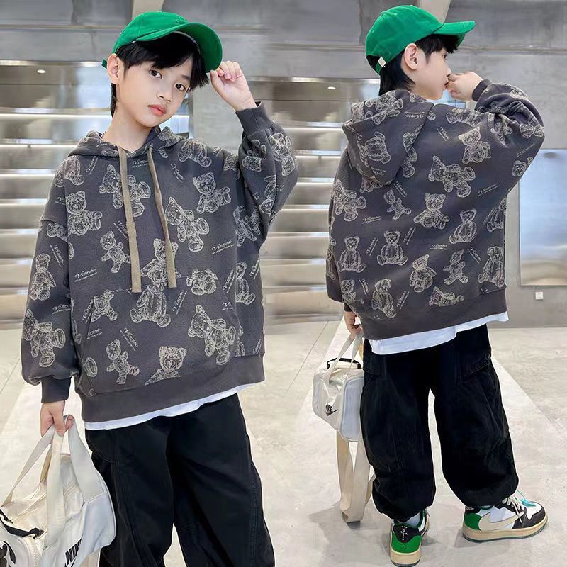 Pullover Children s Clothing Spring Autumn Long sleeved Sweater Boys and Girls Hooded Tops Shirts Bear Print 221010, Gray
Pullover Children s Clothing Spring Autumn Long sleeved Sweater Boys and Girls Hooded Tops Shirts Bear Print 221010, Gray