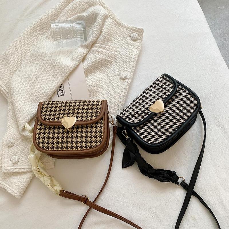 Evening Bags Fashion Women Shoulder Bag Woolen Cloth Houndstooth Print Patchwork Silk Scarf Handbags Casual Ladies Crossbody, White
Evening Bags Fashion Women Shoulder Bag Woolen Cloth Houndstooth Print Patchwork Silk Scarf Handbags Casual Ladies Crossbody, White