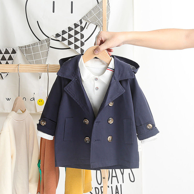 Jackets Baby Toddler Girl Coat Spring Fall Jas Trench Double Breast Windbreaker for Kids 1 6T 221010, Blue
Jackets Baby Toddler Girl Coat Spring Fall Jas Trench Double Breast Windbreaker for Kids 1 6T 221010, Blue
