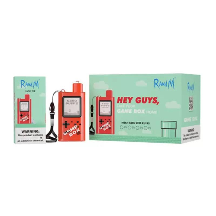 Original Randm Game Box Disposable Vape Pen E Cigarettes 5200puff 850 Mah Rechager Battery 12Ml Rechargeable
Original Randm Game Box Disposable Vape Pen E Cigarettes 5200puff 850 Mah Rechager Battery 12Ml Rechargeable