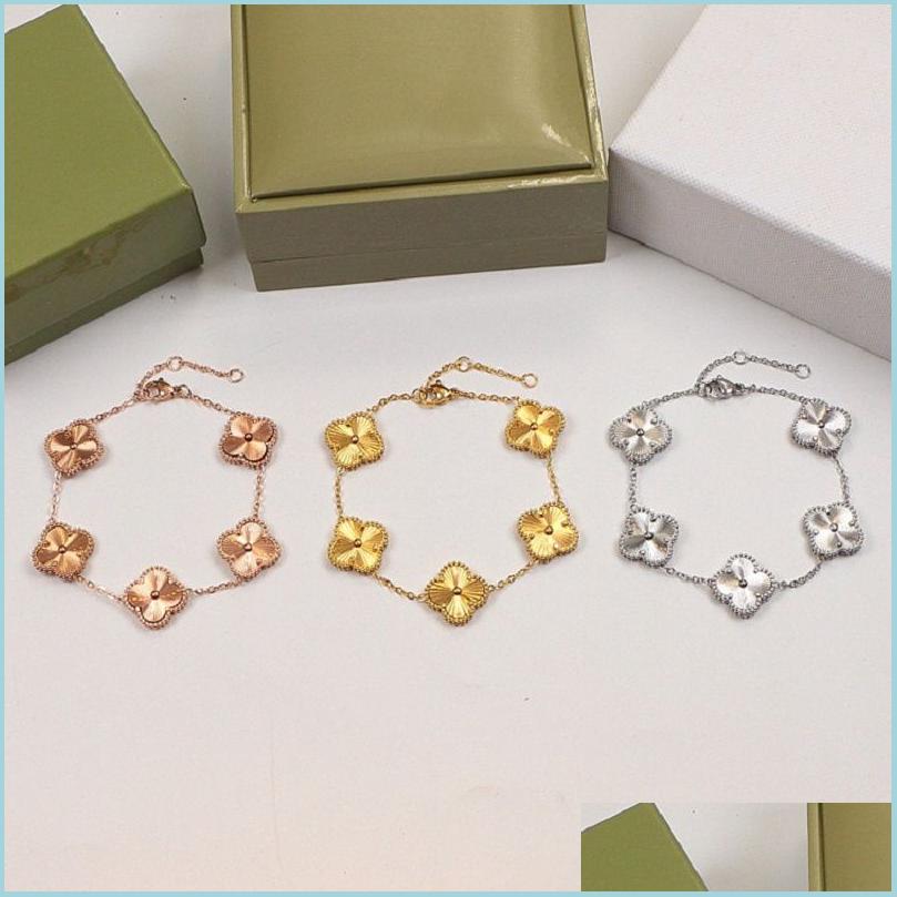 Link Chain Luxury Designer Link Chain Bracelet Four-Leaf Clover Cleef Bracelets Womens Fashion 18K Gold Titanium Steel Jew Pendant66 Dhwln
Link Chain Luxury Designer Link Chain Bracelet Four-Leaf Clover Cleef Bracelets Womens Fashion 18K Gold Titanium Steel Jew Pendant66 Dhwln
