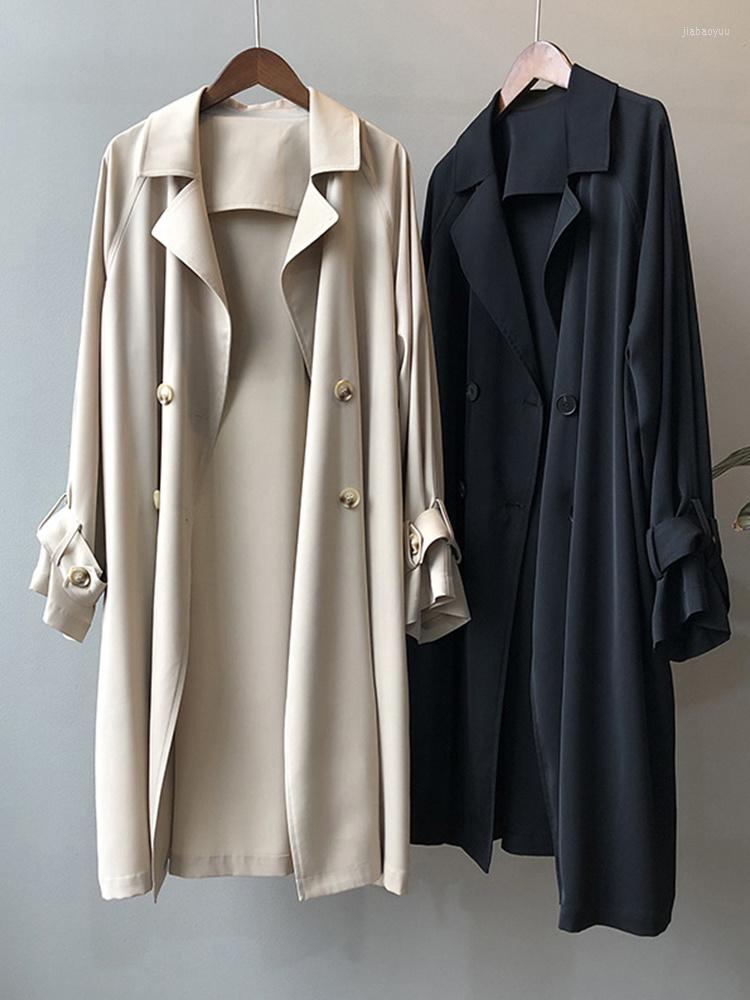 Women's Trench Coats Spring Autumn Women Loose Double Breasted Long Coat Casual Female Lapel Solid Color Windbreaker Outwear, Black
Women's Trench Coats Spring Autumn Women Loose Double Breasted Long Coat Casual Female Lapel Solid Color Windbreaker Outwear, Black