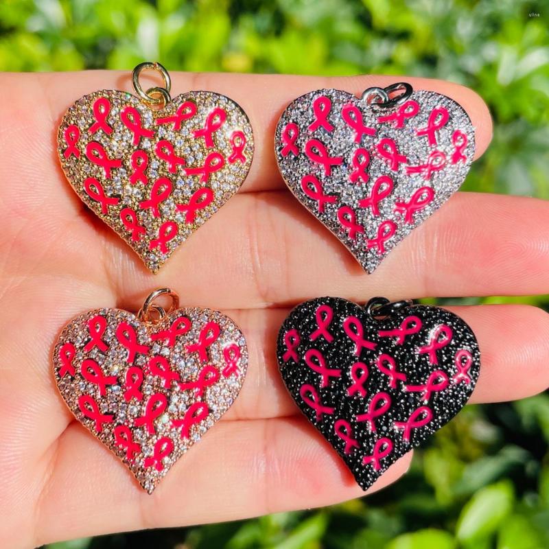 Charms 5pcs Pink Ribbon Breast Cancer Awareness Heart Charm Exquisite Pendants For Woman Bracelet Necklace Making Jewelry Accessories
Charms 5pcs Pink Ribbon Breast Cancer Awareness Heart Charm Exquisite Pendants For Woman Bracelet Necklace Making Jewelry Accessories