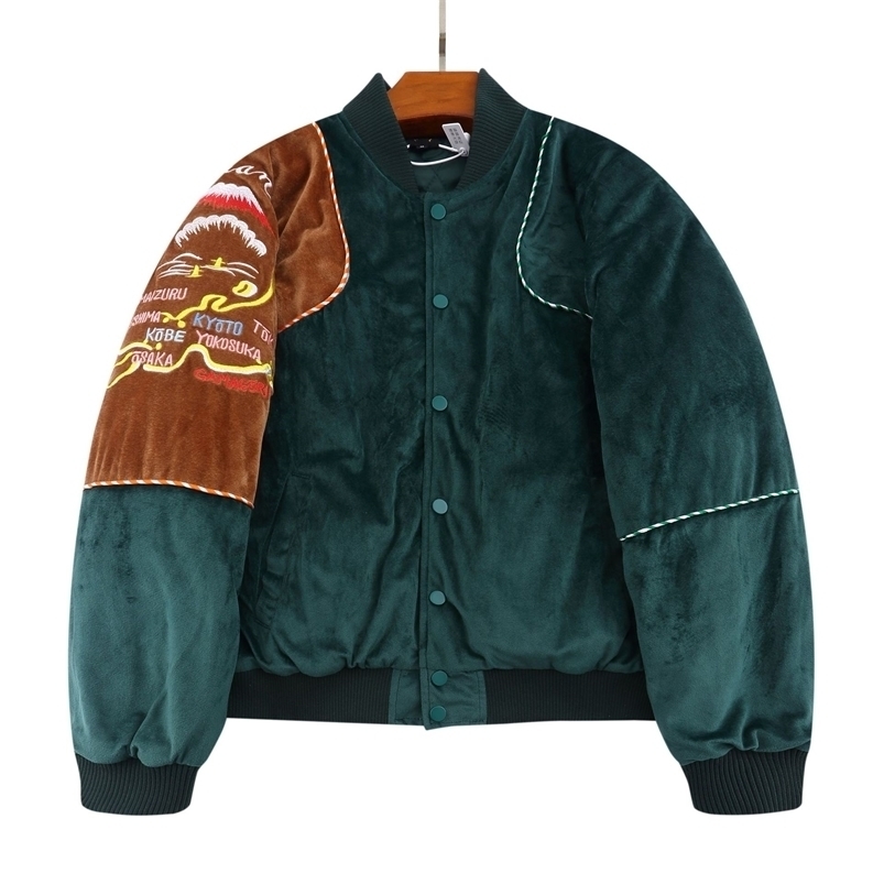 Men's Jackets Thicken Silk Velvet Jacket Men Embroidery Stitching Loose Baseball Outerwear Winter Retro Warm Cotton Coat Male 221008, Black
Men's Jackets Thicken Silk Velvet Jacket Men Embroidery Stitching Loose Baseball Outerwear Winter Retro Warm Cotton Coat Male 221008, Black