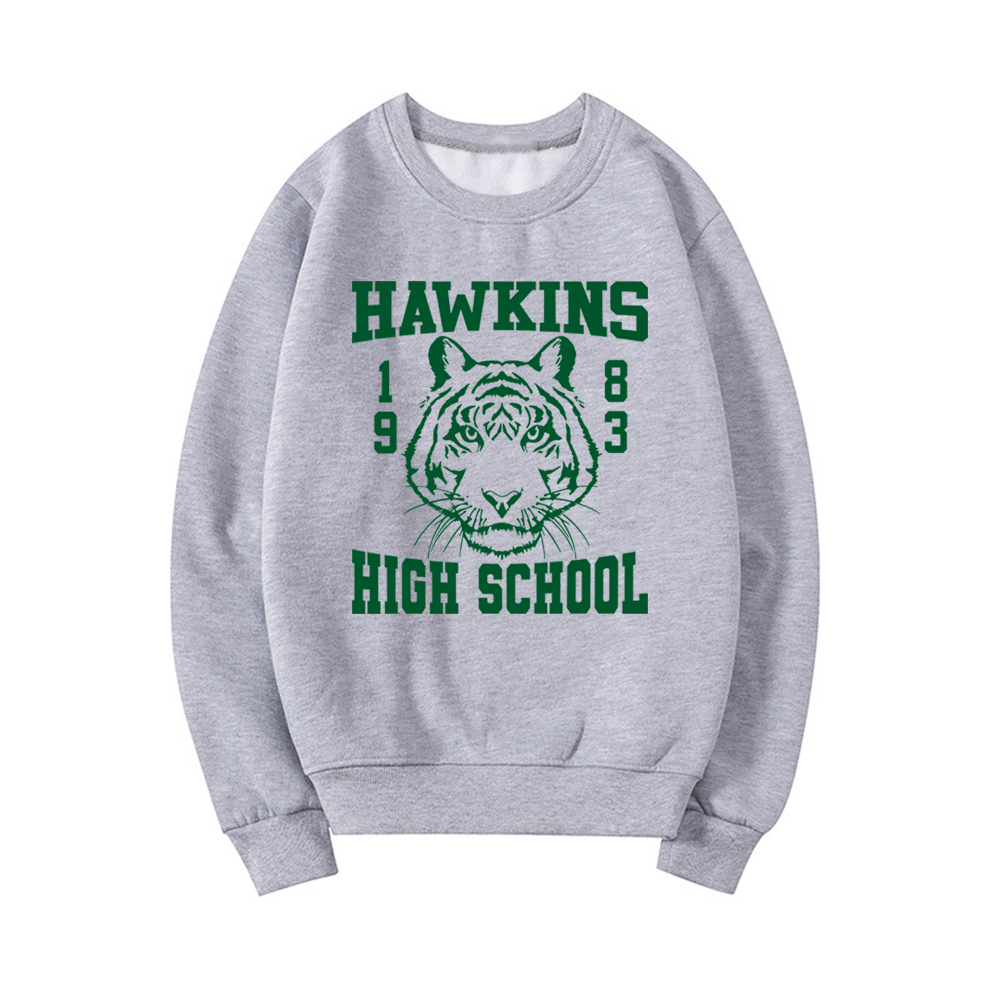 Womens Hoodies Sweatshirts Vintage Hawkins High School Sweatshirt Stranger Things Inspired Sweatshirts Men Women Streetwear Hoodie Hawkins Class of 19