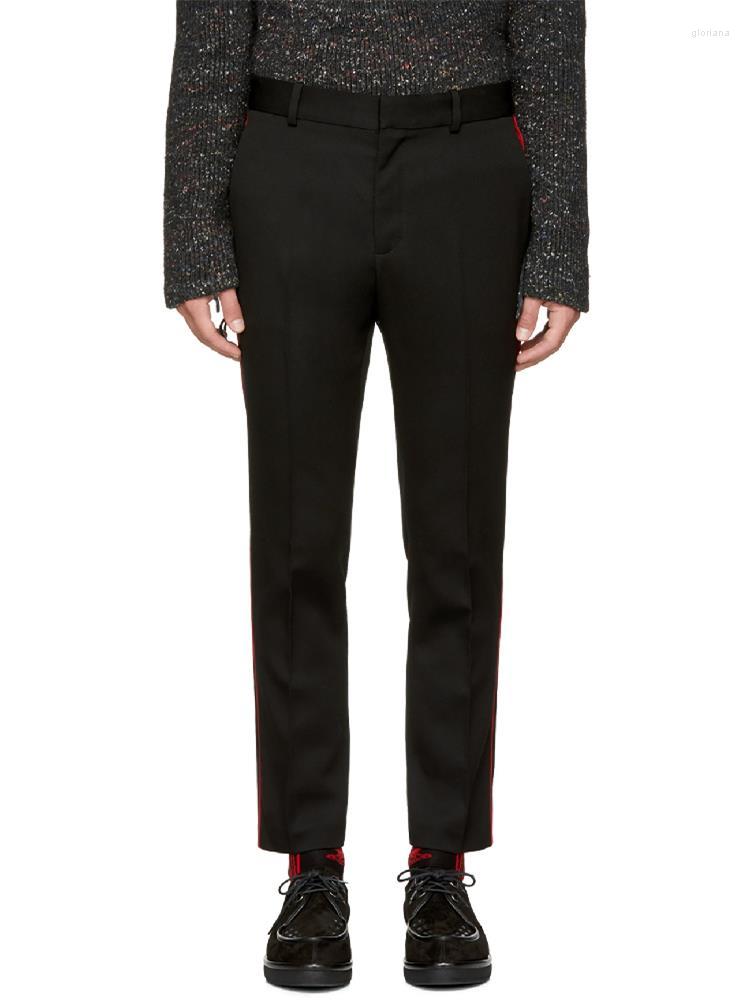 Men' Pants Classic European And American Style Men' Casual Pure Color Slim Nine Point Fashion Red Line, Black
Men' Pants Classic European And American Style Men' Casual Pure Color Slim Nine Point Fashion Red Line, Black