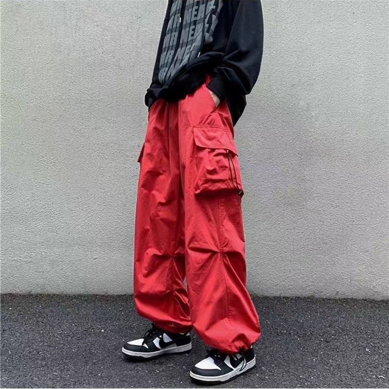 Both Side Pockets Pleated Elastic Waist Cargo Pants for Men Drawstring Feet Straight Baggy Casual Trousers
Both Side Pockets Pleated Elastic Waist Cargo Pants for Men Drawstring Feet Straight Baggy Casual Trousers