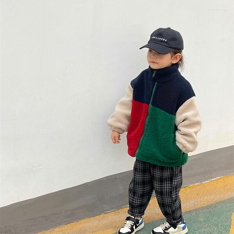 Jackets 3901F Children Coat Patchwork Warm Jacket Winter 2022 Korean Color Matching Girl's Loose Mao Clothes Fleece
Jackets 3901F Children Coat Patchwork Warm Jacket Winter 2022 Korean Color Matching Girl's Loose Mao Clothes Fleece
