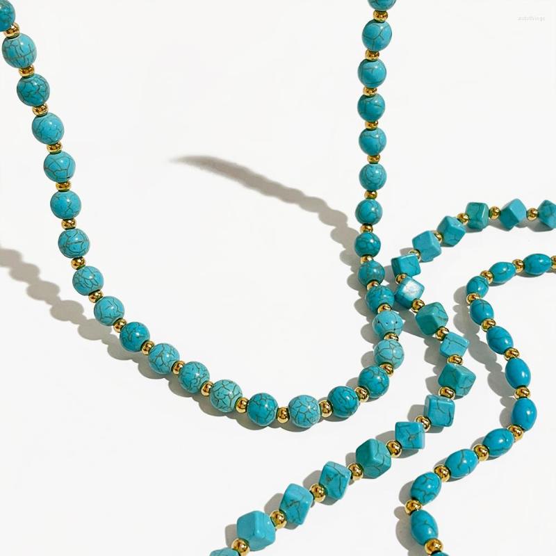 Choker Peri'sBox Mix Stainless Steel Gold Plated Beads Round Oval Cube Turquoise Necklaces For Women Statement Natural Stone Jewelry
Choker Peri'sBox Mix Stainless Steel Gold Plated Beads Round Oval Cube Turquoise Necklaces For Women Statement Natural Stone Jewelry