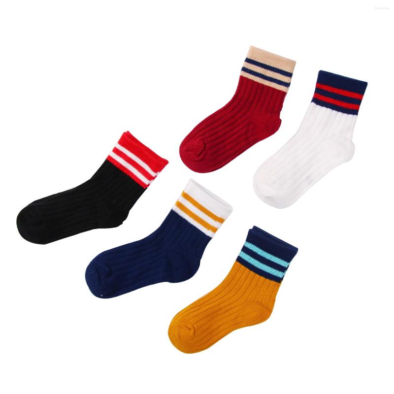 Sports Socks 5 Pairs Kids Girls And Boys Stripes Print Stretchy Crochet Sport Short Stockings, Multicolor 
Sports Socks 5 Pairs Kids Girls And Boys Stripes Print Stretchy Crochet Sport Short Stockings, Multicolor