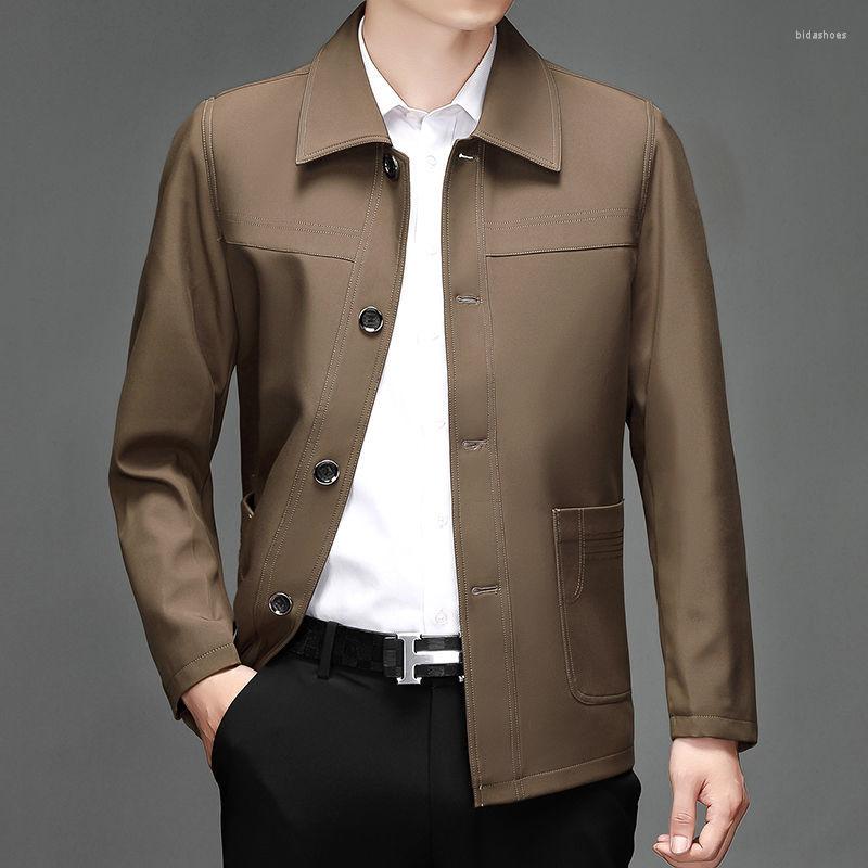 Men's Trench Coats Business Men's Jacket Autumn Casual Turndown Collar Zipper Simple Middle-Aged Men Dad Clothes Office Outerwear Y857, Ka
Men's Trench Coats Business Men's Jacket Autumn Casual Turndown Collar Zipper Simple Middle-Aged Men Dad Clothes Office Outerwear Y857, Ka