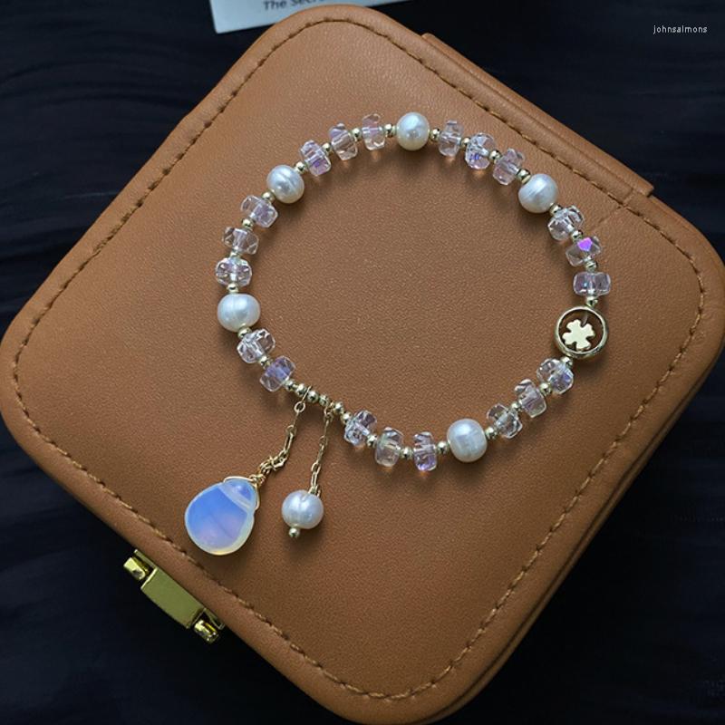 Charm Bracelets VSnow Sweet Summer Clear AB Color Crystal Bracelet For Women Femme Gold Beads Irregular Faux Pearls Accessories
Charm Bracelets VSnow Sweet Summer Clear AB Color Crystal Bracelet For Women Femme Gold Beads Irregular Faux Pearls Accessories
